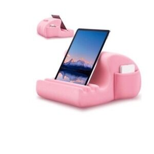 Tablet Pillow Stand Pink Soft Multi Angle Holder for iPad E-Reader Phone